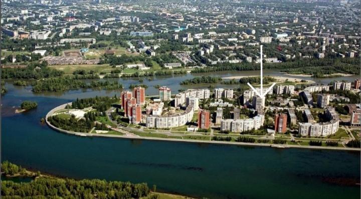 Apartment На Стрелке С Красивым Видом На Иртыш Ustʼ-Kamenogorsk Dış mekan fotoğraf